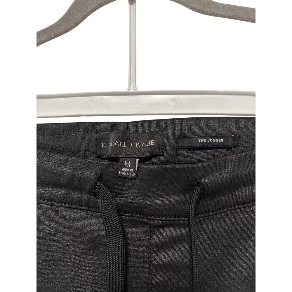 Kendall + Kylie The Jogger Black Coated Skinny Pants M - Picture 3 of 11